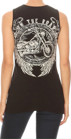 On The Road Rhinestone Tank